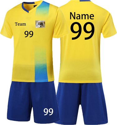 HDSD Personifizieren Trikot Kinder Erwachsene Shirt und Short mit Name Team Nummer Logo - Fussballtrikot Jungs Mädchen bei Amazon bestellen