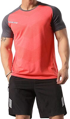 Herren Sportlich Trainieren T-Shirt Atmungsaktive Bequeme Muskellaufhemden Ausbildung Schnelltrocknend Fitnessstudio Aktive Kleidung bei Amazon bestellen