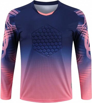 HGYJ Fußball Torwartset Uniform,Torwarttrikot+Torwarthose,Gepolstertes Brust- und Kniedesign, Antikollisionsschutz bei Amazon bestellen