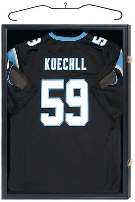 IHEIPYE Trikot-Rahmen Schaukasten, Jersey Shadow Box abschließbar mit 98% UV-Schutz, Acryl und Aufhänger für Baseball, Basketball, Fußball, Hockey, 2XL, Sporttrikot, Shirt und Uniform, schwarz bei Amazon bestellen