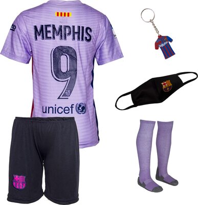 Alle Details zum Fußball-Trikot IHIMI Barcelona Robert Lewandowski Kinder Trikot #9, BlauRosa Komm mit Shorts Fußballfans (4-13 Jahre) und ähnlichen Trikots