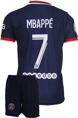 Alle Details zum Fußball-Trikot IHIMI Paris Kylian Mbappe Kinder Trikot #7, Heim, Komm mit Shorts Fußballfans und ähnlichen Trikots