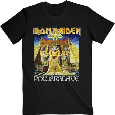 Alle Details zum Fußball-Trikot Iron Maiden T Shirt Powerslave World Slavery Tour Nue offiziell Herren Schwarz und ähnlichen Trikots