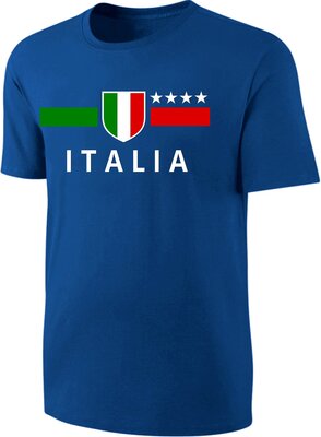 Alle Details zum Fußball-Trikot Italien T-Shirt Kinder Fußball Fan Shirt Blau und ähnlichen Trikots