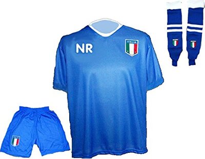 Alle Details zum Fußball-Trikot Italien Trikot Hose Stutzen mit Wunschname Nummer Erwachsenen Größen und ähnlichen Trikots