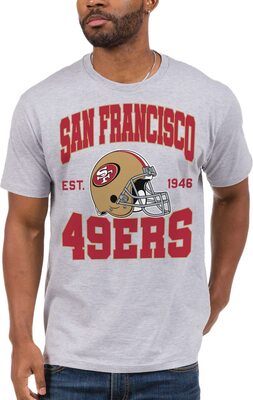 Junk Food Clothing X NFL - San Francisco 49ers Team Helmet Adult Unisex Fan Tee bei Amazon bestellen