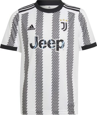 Alle Details zum Fußball-Trikot Juventus Turin Jungen Sæson 2022/23 officiel hjemmetrøje Trikot, White/Black, 140 EU und ähnlichen Trikots