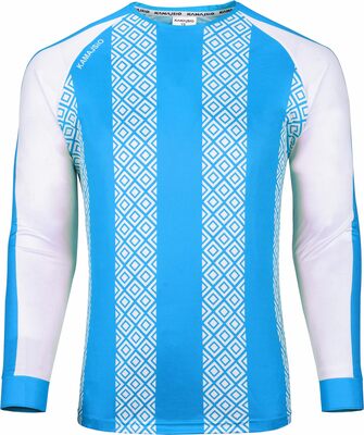 KAMAJSIO Gepolstertes Torwarttrikot für Erwachsene/Kinder und Herren, langärmelig, Fußballtrikot für Jungen, gepolstertes Shirt bei Amazon bestellen