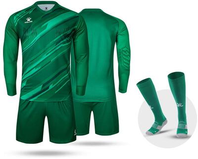 Kelme Men Kid Custom Padded Goalkeeper Soccer Jersey and Shorts, Youth Goalie Apparel Shirt and Pants, Boys Girls Keeper Kit bei Amazon bestellen