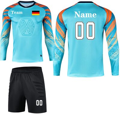 LAIFU Benutzerdefiniert Torwarttrikot Set für Erwachsene/Kind Torwarttrikot mit Nummer Name Team Logo Torwarttrikot Personalisieren bei Amazon bestellen