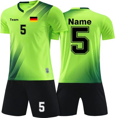 LAIFU Personalisiertes Football Trikot Kinders Erwachsene Fusstball Shorts&Trikots mit GRATIS Name Nummer Team Logo Fußball Trikot bei Amazon bestellen