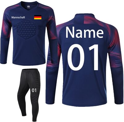 LAIFU Torwarttrikot Personalisieren (Torwarttrikot + Torwarthose) 4 Farben Torwarttrikot Kinder Erwachsene Name Team Nummer bei Amazon bestellen