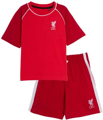 Alle Details zum Fußball-Trikot Liverpool FC Kurzer Schlafanzug für Jungen, Premiership Football Club Kit Shortie PJs Shorts + T-Shirt Set und ähnlichen Trikots