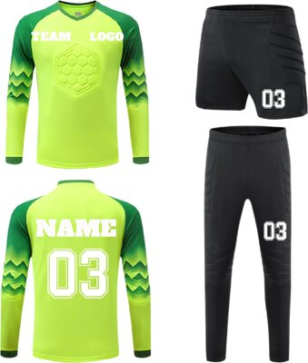 LJYTMZ Torwarttrikot Personalisieren für Kinder, Benutzerdefiniert Torwart Trikots für Herren mit Nummer Name Team Logo Torwarttrikot Fußballtrikot Geschenk, Grün bei Amazon bestellen
