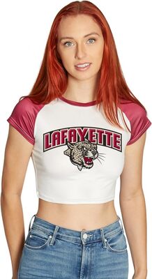 Lojobands Damen Heckklappe Outfit College Game Day Team Tee T-Shirt Crop Top bei Amazon bestellen