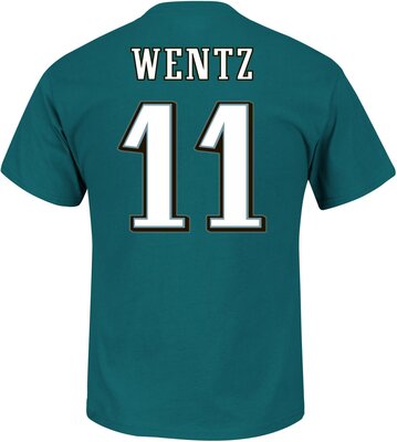Majestic Athletic NFL Football T-Shirt Carson Wentz Philadelphia Eagles Trikot Jersey Receiver III bei Amazon bestellen