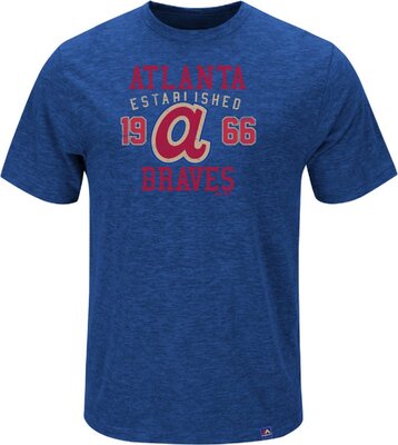 Majestic Atlanta Braves MLB Heads Or Tails Cooperstown Hyper Slub S/S Shirt bei Amazon bestellen