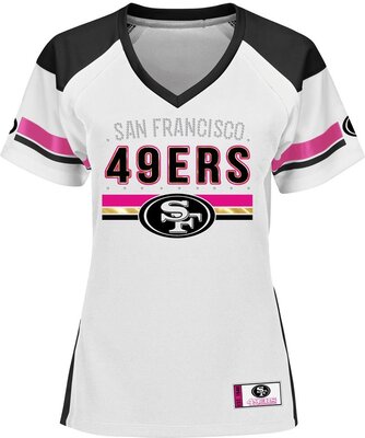 Majestic NFL Damen Shirt San Francisco 49ers Draft Me White Women's Girls Ladies Trikot bei Amazon bestellen