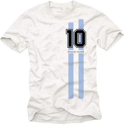 Alle Details zum Fußball-Trikot MAKAYA Fußball T-Shirt Herren Argentinien 86 - Maradona Trikot 10 und ähnlichen Trikots