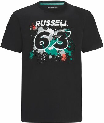 MERCEDES AMG PETRONAS Formula One Team - Offizielle Formel 1 Merchandise Kollektion- George Russell #63 T-Shirt - Schwarz - Größe: M bei Amazon bestellen
