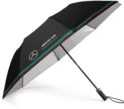MERCEDES AMG PETRONAS Formula One Team - Offizielle Formel 1 Merchandise Kollektion - Kompakter Regenschirm - Schwarz - bei Amazon bestellen