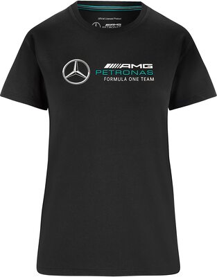 MERCEDES AMG PETRONAS Formula One Team - Offizielle Formel 1 Merchandise Kollektion - T-Shirt mit großem Logo für Damen bei Amazon bestellen