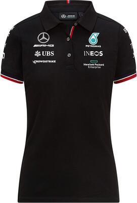 Mercedes-AMG Petronas - Offizielle Formel 1 Merchandise 2021 Kollektion - Damen - Polo - Kurze Ärmel - Schwarz - M bei Amazon bestellen