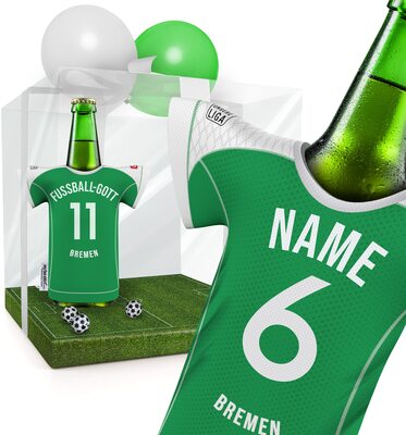 my fan shirt Männer-Geschenk für Werder-Fans PERSONALISIERBAR | Fanartikel Geburtstags-Geschenk Mann Freund Opa Bruder Offizieller Trikotkühler by MYFANSHIRT.com bei Amazon bestellen