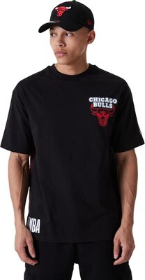 New Era Chicago Bulls NBA Black White Oversized BP Neon T- Shirt bei Amazon bestellen