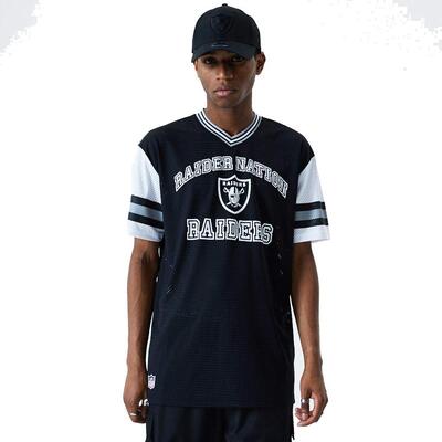 New Era Las Vegas Raiders Oversized T Shirt/Tee NFL Stripe Sleeve bei Amazon bestellen