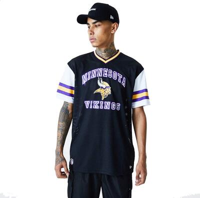 New Era Minnesota Vikings Oversized T Shirt/Tee NFL Stripe Sleeve bei Amazon bestellen