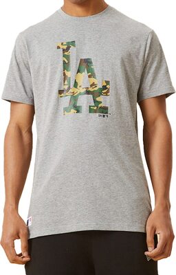 New Era - MLB Los Angeles Dodgers Seasonal Infill Tee T-Shirt - Grau Farbe Grau bei Amazon bestellen