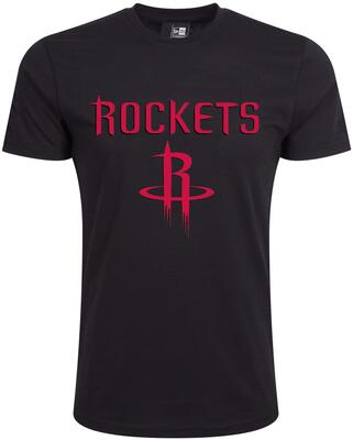 New Era - NBA Houston Rockets Team Logo T-Shirt - Schwarz bei Amazon bestellen