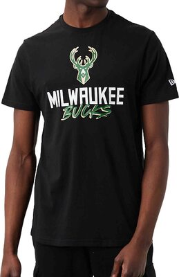 New Era - NBA Milwaukee Bucks Script T-Shirt Farbe Schwarz bei Amazon bestellen