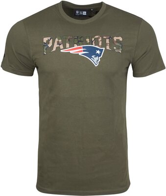 New Era - NFL New England Patriots Camo Wordmark T-Shirt - Olivgrün Farbe Olivgrün bei Amazon bestellen