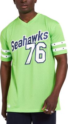 New Era Seattle Seahawks T Shirt/Tee NFL Stripe Sleeve Oversized Tee bei Amazon bestellen