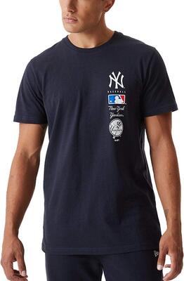 Alle Details zum Fußball-Trikot New Era Stack Logo Shirt - MLB New York Yankees Navy und ähnlichen Trikots