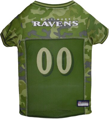 NFL Camo Trikot für Hunde und Katzen. Fußball-Trikot Camouflage erhältlich in 32 NFL Teams und 5 Größen. Cuttest Jagd-Kleid Camouflage-Trikot mit Team-Logo, Baltimore Ravens, Medium, Camouflage bei Amazon bestellen