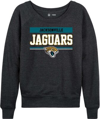 NFL Damen Plus Size Team Block Charcoal Crewneck - Tagless Pullover - Relaxed Raglan - Stay Cool and Stylish at Game Day bei Amazon bestellen