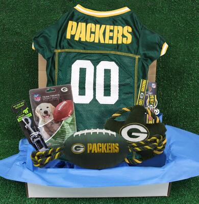 NFL Dog Geschenkbox – Lizenzprodukt für alle Fußballfans Die ultimative Geschenkbox in 12 NFL Teams und 4 Größen erhältlich, Gift with X-Large Jersey, Green Bay Packers bei Amazon bestellen