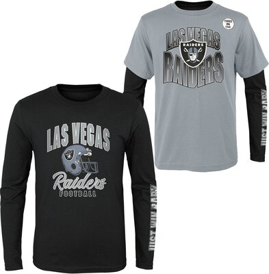 NFL Jungen Jugend 8-20 Game Day Team Color 3er-Pack T-Shirt und Langarm Combo Shirt Set bei Amazon bestellen