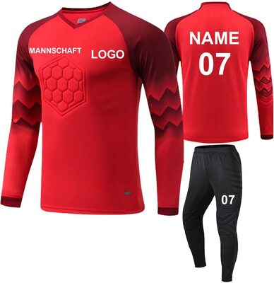 NIHE Torwarttrikot Personalisieren (Torwarttrikot + Torwarthose) Torwarttrikot Kinder Erwachsene Name Team Nummer, Rot, XS-XSmall bei Amazon bestellen