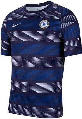 Alle Details zum Fußball-Trikot Nike 2020-2021 Chelsea Pre-Match Training Fußball T-Shirt (blau) und ähnlichen Trikots