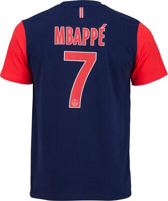 Alle Details zum Fußball-Trikot Paris Saint-Germain T-Shirt PSG – Kylian Mbappé – Nr. 7 – Offizielle Kollektion, Herrengröße und ähnlichen Trikots