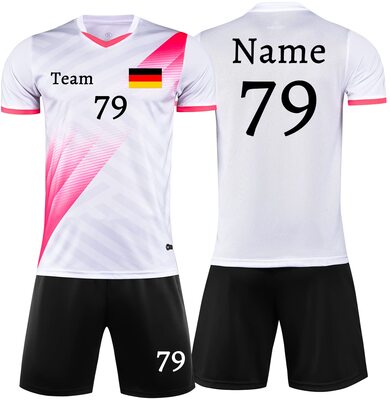 Personifizieren Fußball Trikot Kinder Jungs mit Namen Nummber Team Logo Home Auswärts Trikot with Sponsor T-Shirt bei Amazon bestellen