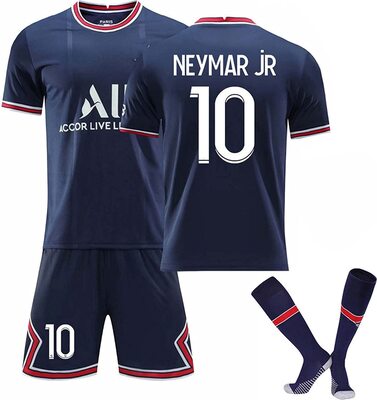 PSG Trikot Kinder Erwachsene Paris Trikot Set Fußballtrikot, Nr.7/30/10 Sporttraining FußBall Trikot Kinder, Jungen T-Shirts, Shorts und Socke 22/23/24 Neues Fussball Jersey bei Amazon bestellen
