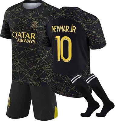 PSG Trikot Kinder Fußball Trikot Set 22/23 Neues Hause/Auswärts Fußballtrikot, Paris Fussball Trainingsanzug Sportshirt Herren/Junge Football Training Tshirts, Shorts und Socken Anzug bei Amazon bestellen