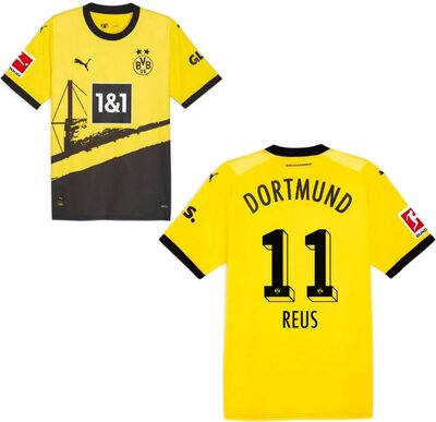 PUMA Borussia Dortmund BVB Heimtrikot 2023 2024 Home Trikot Sponsor BL Logo Herren Kinder Spieler Name gelb bei Amazon bestellen
