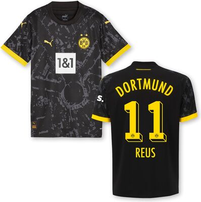 Alle Details zum Fußball-Trikot PUMA BVB Auswärtstrikot Kinder Saison 2023/24 und ähnlichen Trikots