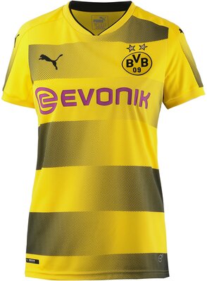 Alle Details zum Fußball-Trikot PUMA Damen BVB WMS Home Replica with Sponsor Logo Shirt und ähnlichen Trikots